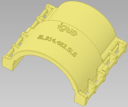 soporte para tubo corrugado